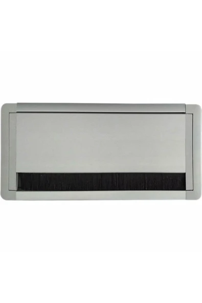 Masa Üstü Bas-aç Fırçalı Priz Seti 8 Modül Alüminyum-3208-01 - Resim 3