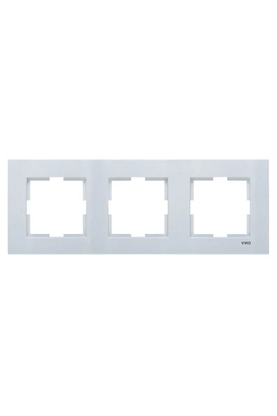 Viko 92190603 Novella Gümüş Üçlü Çerçeve ürün görseli 1