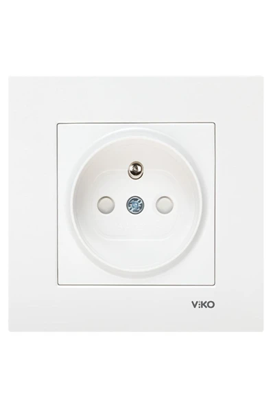 Viko Karre Çk Ups Topraklı Priz Çerçeveli - Beyaz ürün görseli 1