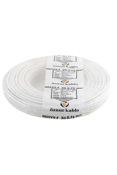 Marka 100 Metre 3 X 0,75 Ttr Çok Telli %100 Bakır Kablo ürün görseli 1