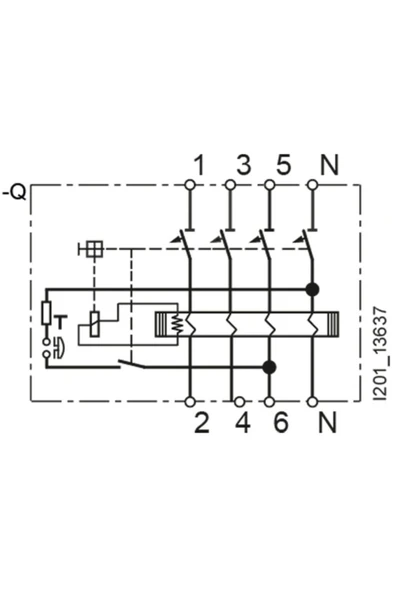 Yangın Korumalı Trifaze Kaçak Akım Rolesi 4x40 Amper 300ma - Resim 4