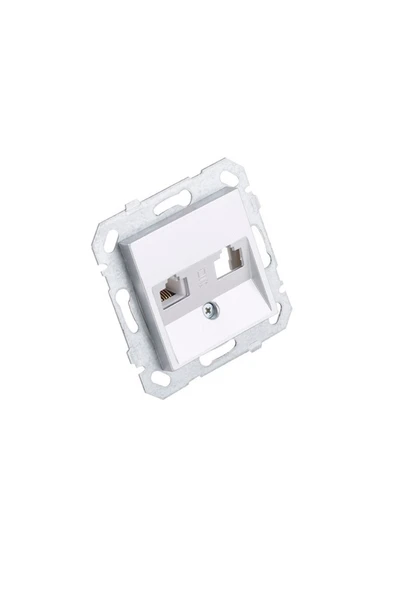 Byobu Parlak Gümüş Telefon Nümeris Priz (cat-3) Çerçevesiz