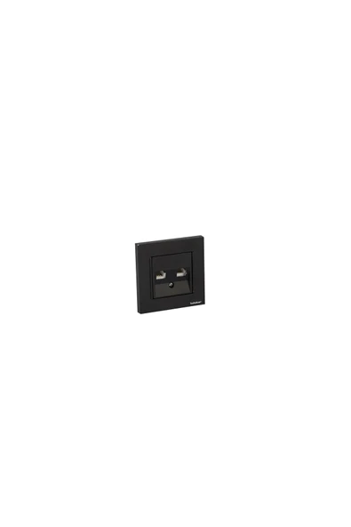 Byobu Siyah Data-nümeris Telefon Priz (cat3-cat6) - Çerçeveli - 2
