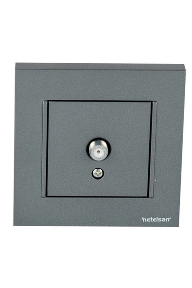 Byobu Füme Uydu Priz F Konnektörlü - Çerçeveli ürün görseli 1