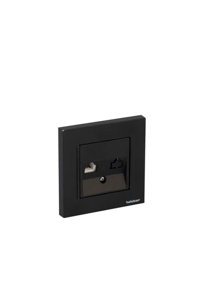 Byobu Siyah Telefon Nümeris Priz (cat-3) - Çerçeveli Uyumlu - Resim 2