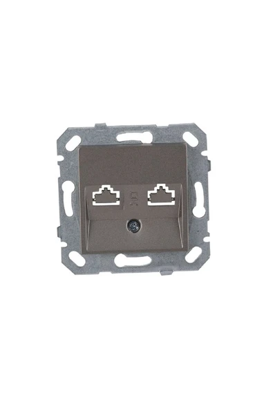 Antrasit Data Priz Jacksız Çerçevesiz - Resim 2