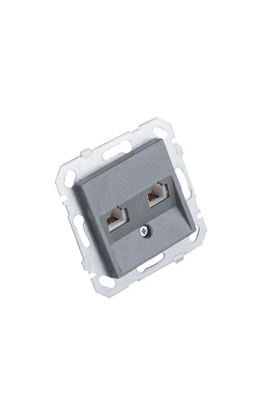Byobu Füme Data-nümeris Telefon Priz (cat3-cat6) Çerçevesiz