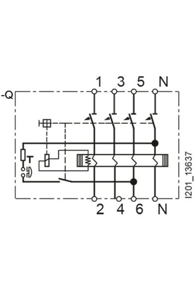 Yangın Korumalı Trifaze Kaçak Akım Rolesi 4x100 Amper 300ma - Resim 4