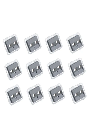 Byobu 12 Adet Füme Data Priz Jacksız Çerçevesiz ürün görseli 1