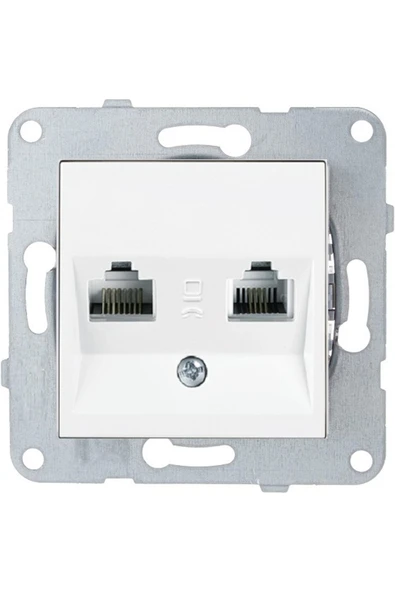 Byobu Beyaz Data-nümeris Telefon Priz (cat3-cat6) Çerçevesiz ürün görseli 1