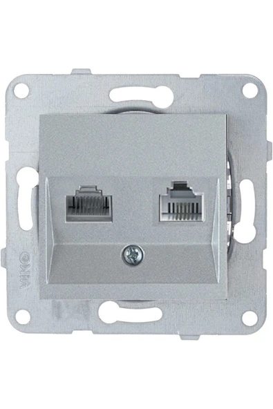 Artline Novella-trenda Gümüş Data-nümeris Telefon Priz (cat3-cat6) - Çerçevesiz ürün görseli 1