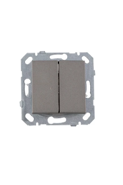 Byobu 12 Adet Antrasit Ikili Anahtar Komütatör Çerçevesiz - Resim 2