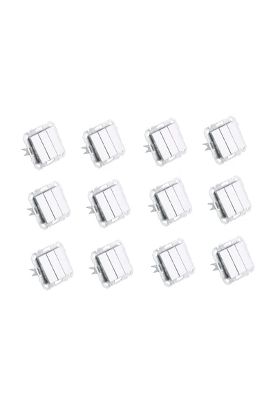 Byobu 12 Adet Parlak Gümüş Üçlü Anahtar Çerçevesiz ürün görseli 1