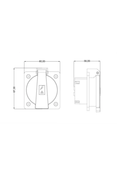 Nead 3x25 Amper Trifaze Kapaklı Makine Prizi - 380 Volt - N1005-mp - Resim 6