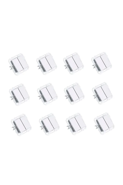 Byobu 12 Adet Parlak Gümüş Ikili Anahtar Komütatör Çerçevesiz ürün görseli 1