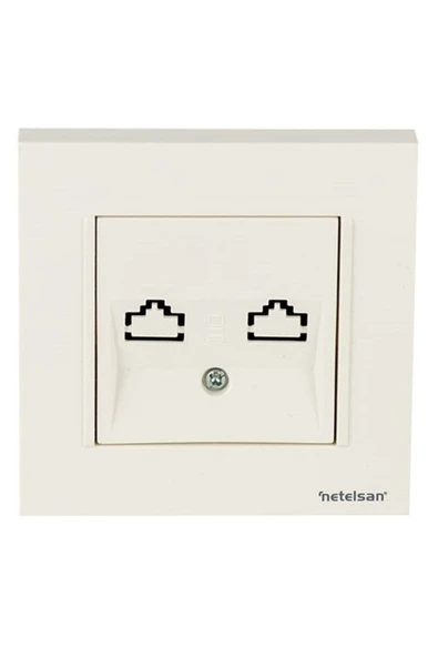 Byobu Beyaz Data Priz Jacksız - Çerçeveli ürün görseli 1