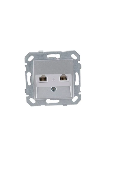 Byobu Parlak Gümüş Data-nümeris Telefon Priz (cat3-cat6) Çerçevesiz - 2