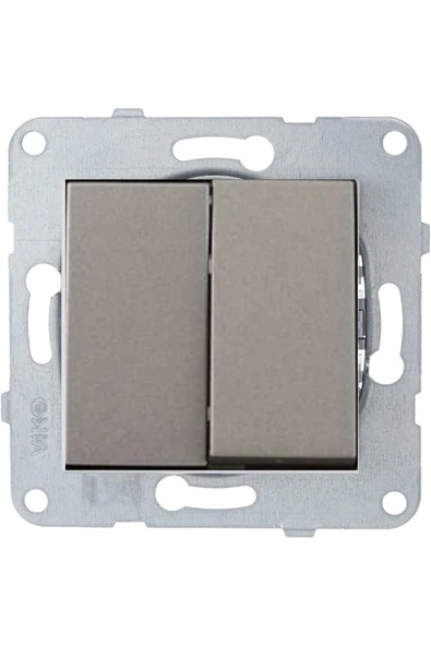 Artline Novella-trenda Antrasit İkili Anahtar Komütatör - Çerçevesiz ürün görseli 1