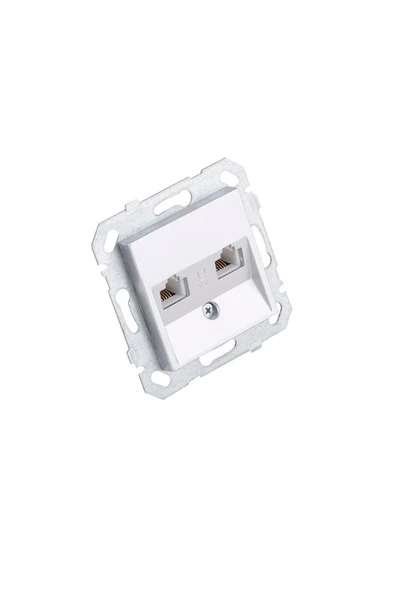 Byobu Parlak Gümüş Data-nümeris Telefon Priz (cat3-cat6) Çerçevesiz