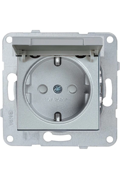Artline Novella-trenda Gümüş Kapaklı Topraklı Priz - Çerçevesiz ürün görseli 1