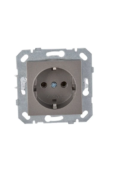 Byobu 12 Adet Antrasit Topraklı Priz Çerçevesiz - Resim 2