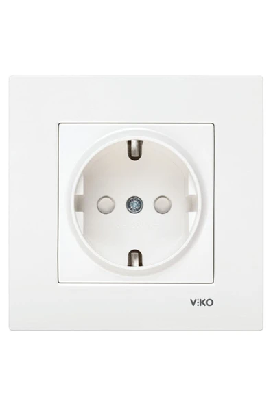 Karre Çocuk Korumalı Topraklı Priz - Çerçeeli ürün görseli 1