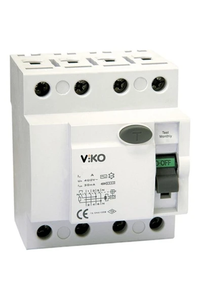 4 X 40 Amper Kaçak Akım Rölesi 30 mA  VTR4-4030