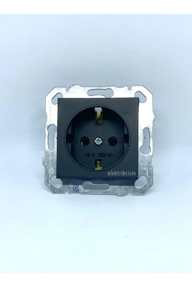 Byobu Siyah Topraklı Priz (ÇERÇEVE HARİÇ) 1 Adet ürün görseli 1