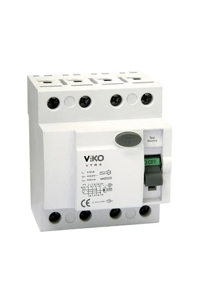 4 X 32 Amper Kaçak Akım Rölesi 30ma (VTR4-3230)
