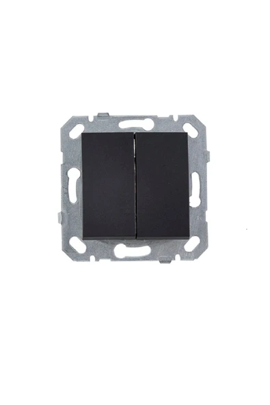 Byobu Siyah Ikili Anahtar - Komütatör (çerçeve Hariç) 1 Adet - Resim 3