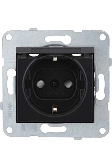 Artline Novella-trenda Siyah Kapaklı Topraklı Priz - Çerçevesiz ürün görseli 1