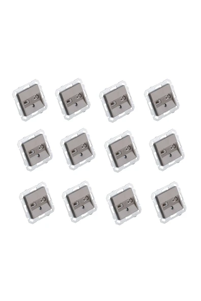 Byobu 12 Adet Antrasit Data Priz (cat6) Çerçevesiz ürün görseli 1