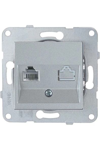 Artline Novella-trenda Gümüş Telefon Nümeris Priz (cat-3) - Çerçevesiz ürün görseli 1