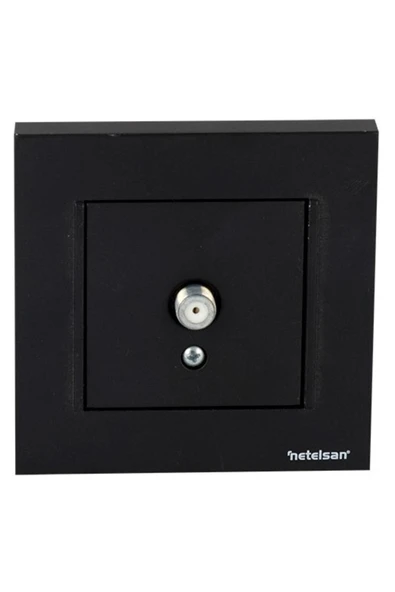 Byobu Siyah Uydu Priz F Konnektörlü - Çerçeveli ürün görseli 1