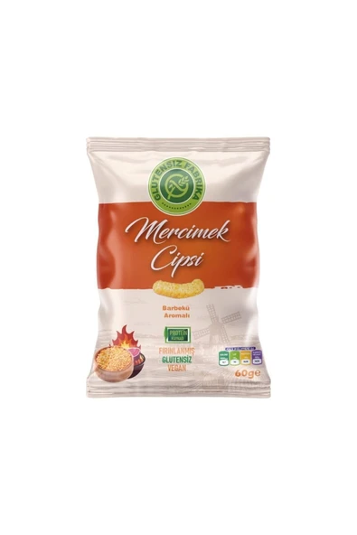 GLUTENSİZ FABRİKA  BARBEKÜ SOSLU MERCİMEK CİPSİ 3 PAKET (60 GRAM)