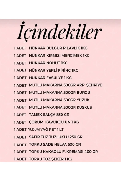 Yudum  Ramazan Paketi Kumanya Yardım Erzak Gıda Kolisi 16 Parça Ürün Ekonomik Kumanya - 2