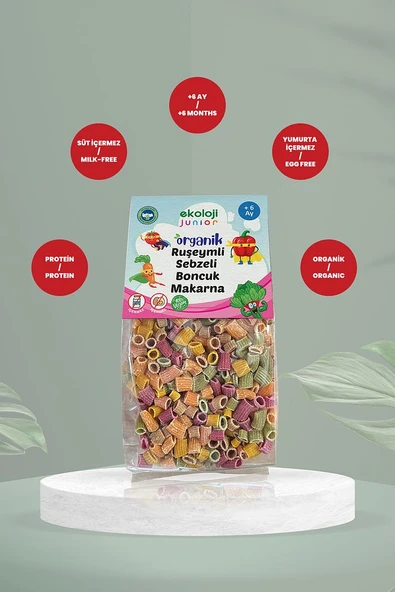 Organik Ruşeymli Sebzeli Boncuk 250 gr 3 Paket Organic Wheat Grain Vegetable Beads 250 gr 3 pack - 4