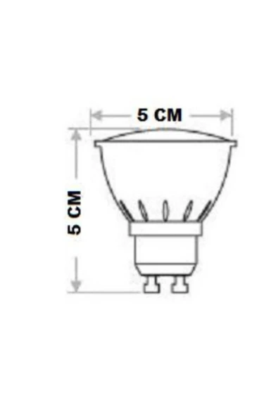 7w Led Ampul (gu-10) (amber) - Resim 2