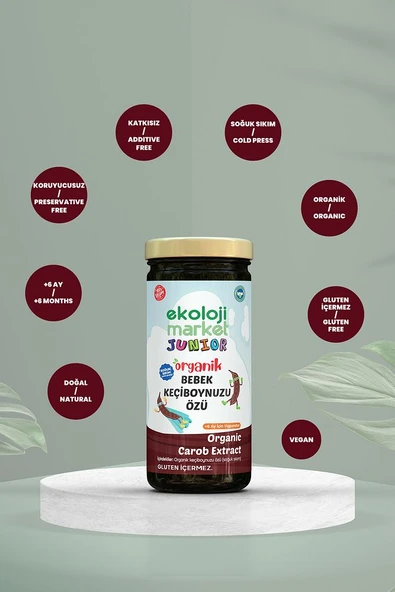 Organik Bebek Keçiboynuzu Özü 290 Gr 6 lı Paket Organic Baby Carob Extract 290 Gr 6 Pack - 4