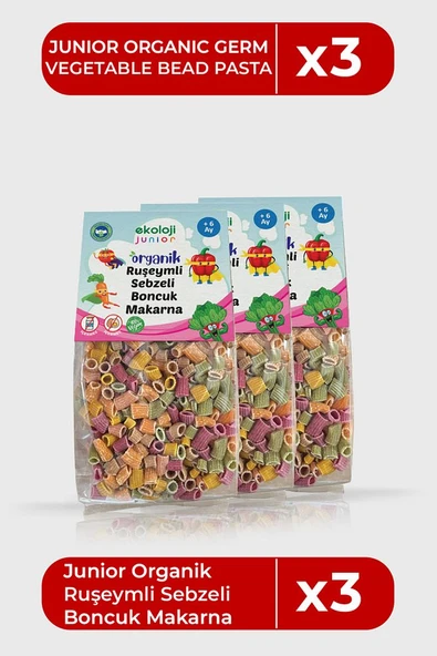 Organik Ruşeymli Sebzeli Boncuk 250 gr 3 Paket Organic Wheat Grain Vegetable Beads 250 gr 3 pack
