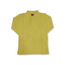 açık sarı uzun Kol Tişört/T-Shirt polo yaka polo pamuklu
