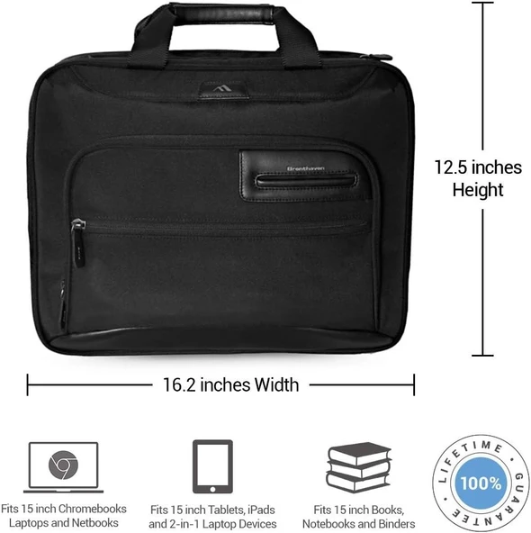Brenthaven Elliot Deluxe Brief Orjinal Laptop Çantası Siyah - 3