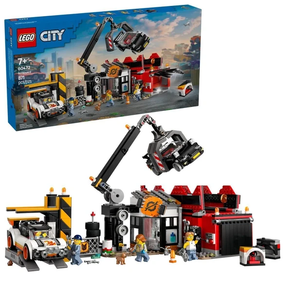 60472 Lego City Hurdalık Ve Arabalar 871 Parça +7 Yaş