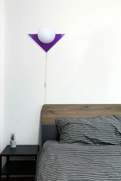 D-light Üçgen Aplik Fişli Eflatun ürün görseli