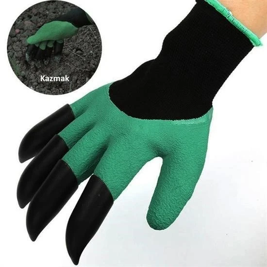 BUFFER® Toprak Kazma Ekme Çapalama İçin Korumalı Bahçe Bahçivan Eldiveni - 2