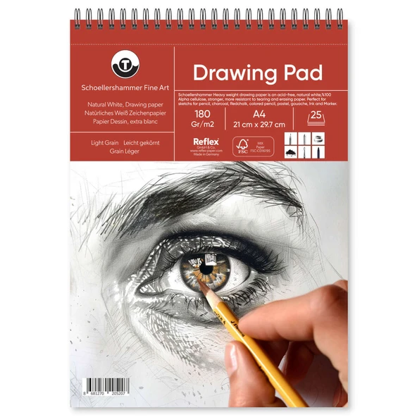 Schoellershammer Heavy Weight Drawing Pad Çizim Defteri 180 gr A4 20 Yaprak ürün görseli 1