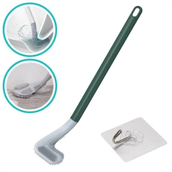 BUFFER® Golf Tasarımlı Silikon WC Klozet Mutfak Temizlik Fırçası Kanca Hediyeli