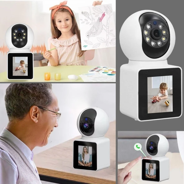 BUFFER®  Wifi Bağlantılı Görüntülü Görüşme Sağlayabilen Ev Tipi Güvenlik Kamerası - 4