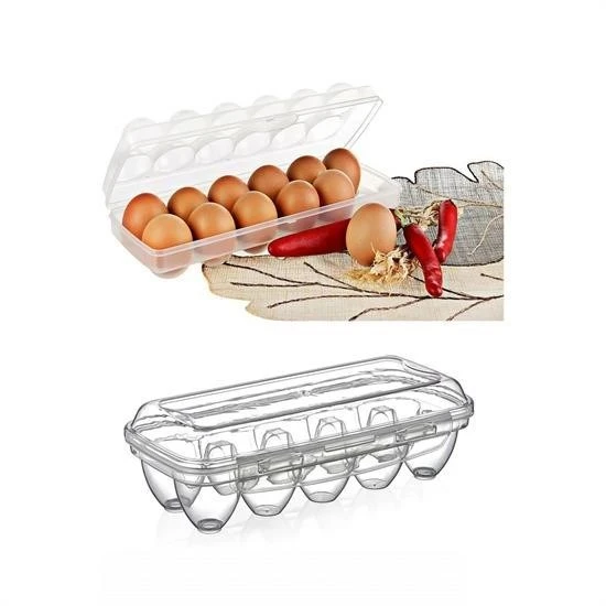 BUFFER® 12li Şeffaf Kapaklı Kilitli Yumurta Saklama Kabı Kutusu Aparatı - 8