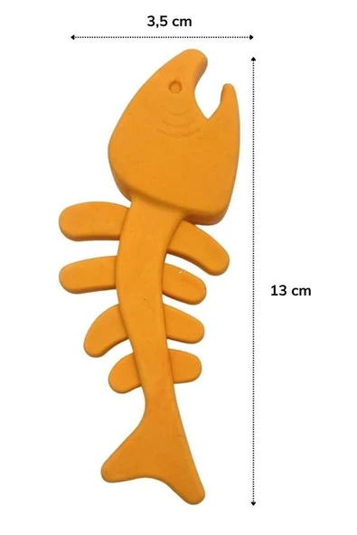 Balık Kemiği İskelet Şekilli Renkli Plastik Kedi Oyuncağı - 16